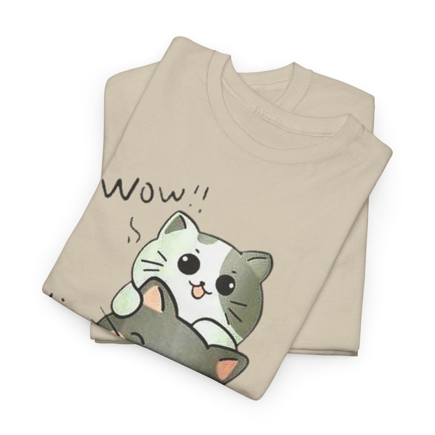 Cat Stack T-Shirt — Cute Kawaii Cats "Hi" Graphic Tee