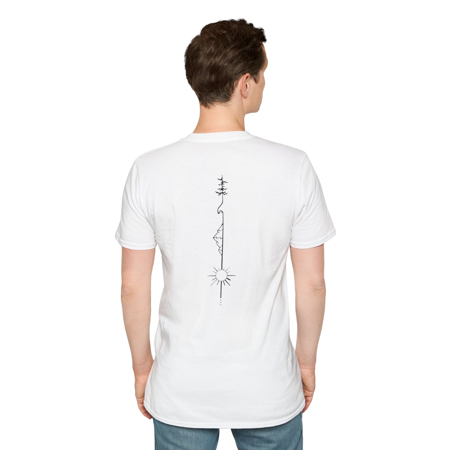 Both Side Design Patience Planet T-Shirt — Minimalist Saturn Clock Graphic Tee