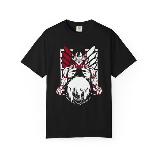 Anime Attack T-Shirt — Red & White Titan Graphic Tee