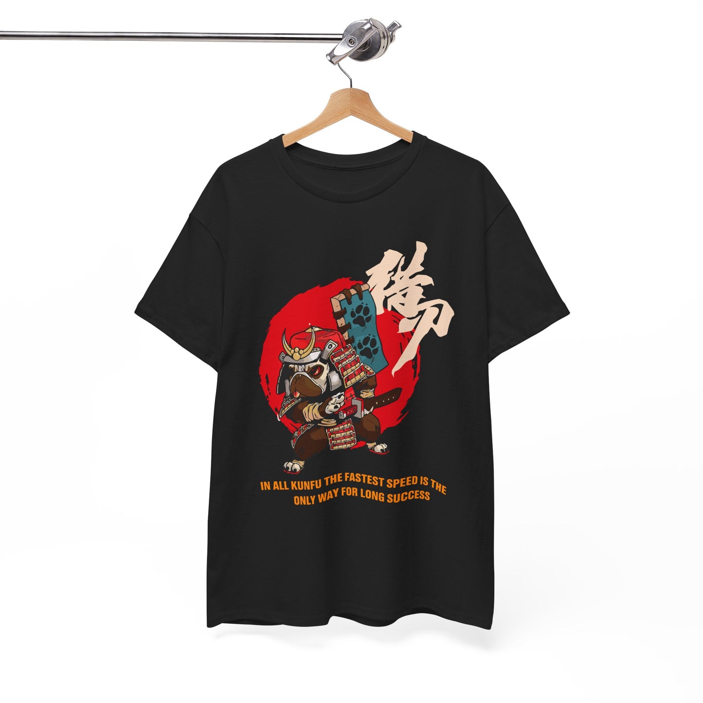 Samurai Turtle Graphic Tee — "No Goal Ahead the Fastest Speed" Japanese Retro Shirt