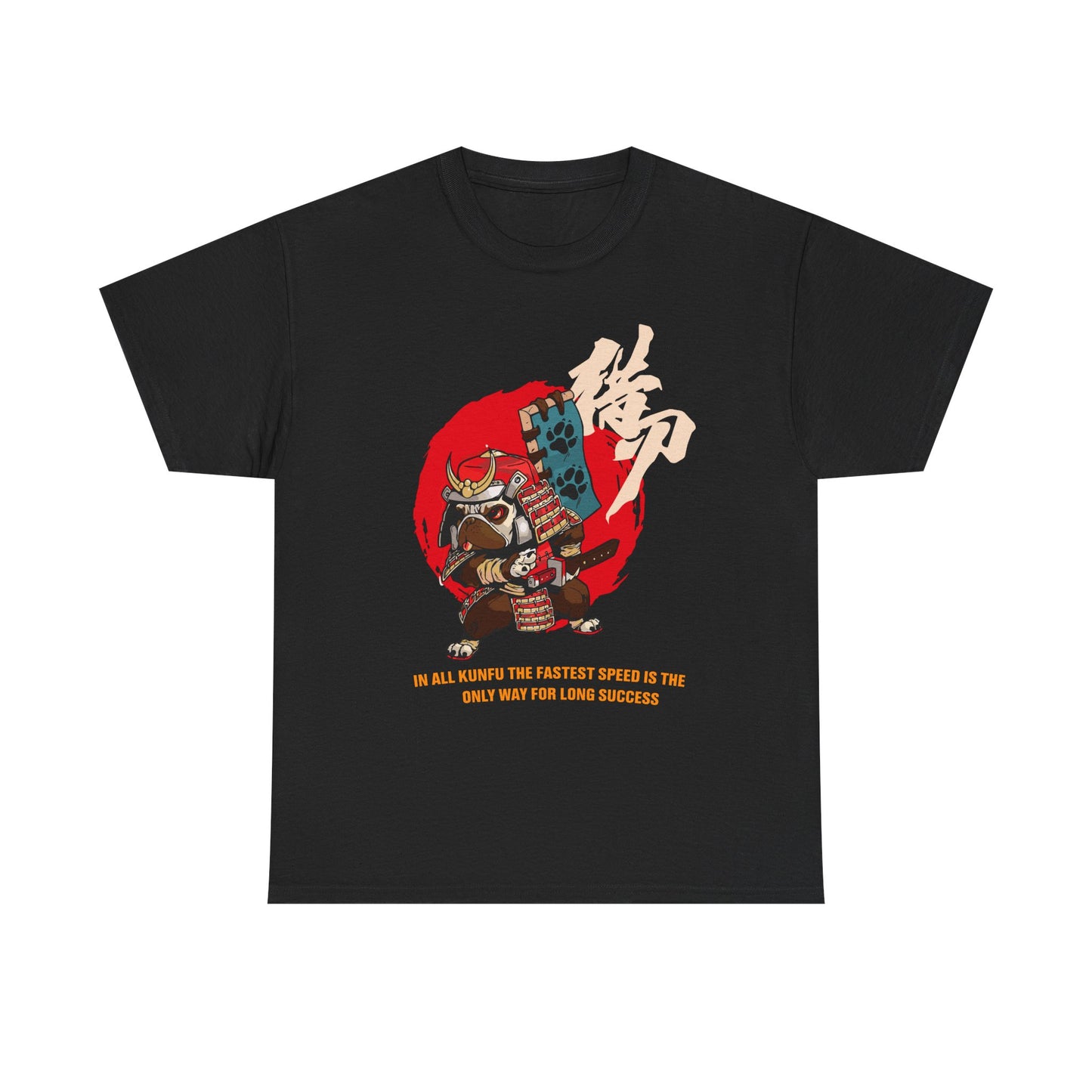 Samurai Turtle Graphic Tee — "No Goal Ahead the Fastest Speed" Japanese Retro Shirt