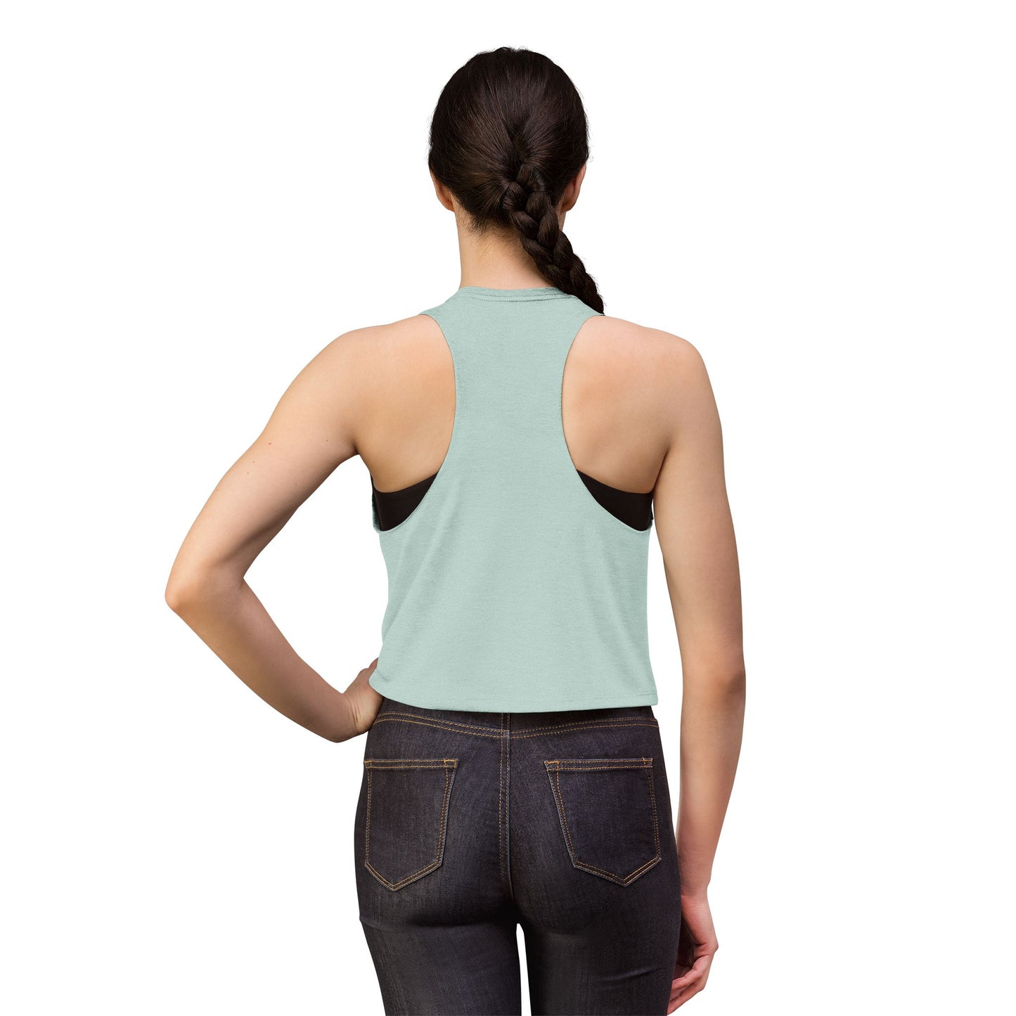 LOVE Graphic Crop Top — Women's Boho Heart Plaid Summer Tank