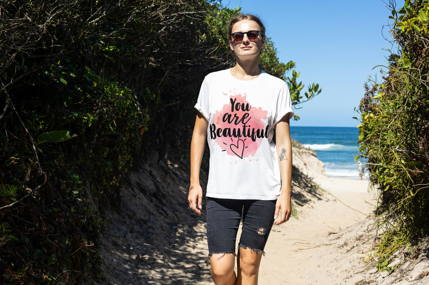 You Are Beautiful Tee — Inspirational Women's Graphic T-Shirt