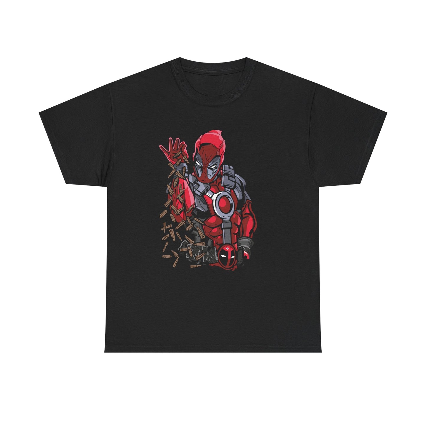 Deadpool Style Graphic Tee — Red Antihero Illustration T-Shirt