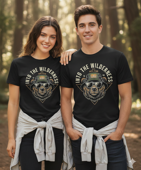 Into the Wilderness Papa Bear Graphic T-Shirt